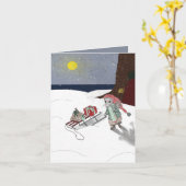 Een kerstmuis kaart (Gele Bloem)