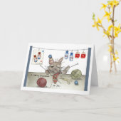 Een Kerstmuts Kaart (Gele Bloem)