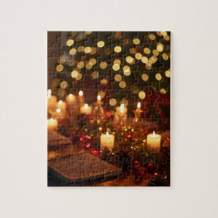 Een kerstpuzzel legpuzzel