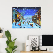Een kerstscène met scrolloge Winter Poster (Thuiskantoor)