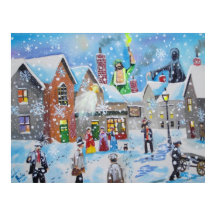 een kerstscroller en drie spoken