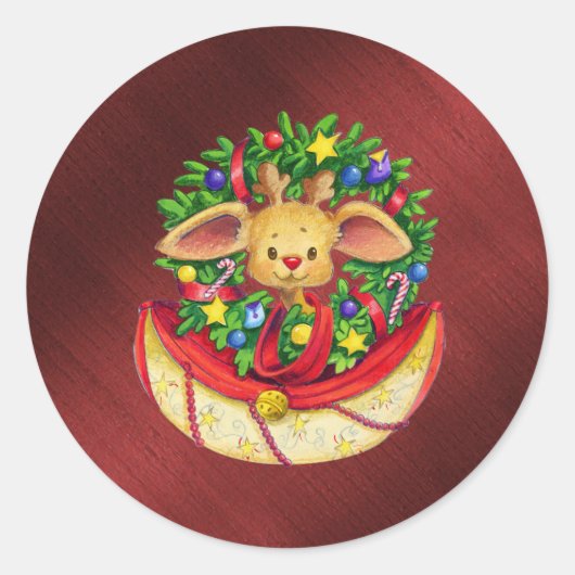 Een kerststop vol dromen Sticker (Voorkant)