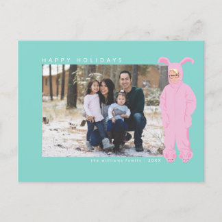 Een kerstverhaal | Ralphie Bunny Suit - Foto Feestdagenkaart