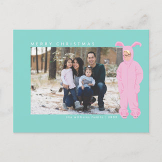Een kerstverhaal | Ralphie Bunny Suit - Foto Feestdagenkaart