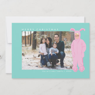 Een kerstverhaal | Ralphie Bunny Suit - Foto Feestdagenkaart