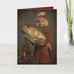 Een kerstvisvervanger feestdagen kaart