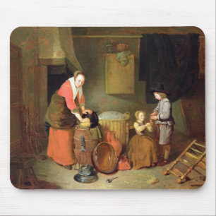 Een keukeninterieur, 17e eeuw muismat