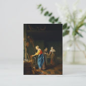 Een keukenscène briefkaart (Staand voorkant)