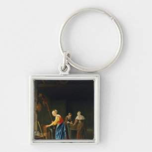 Een keukenscène sleutelhanger