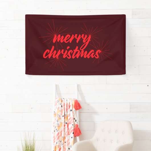 Een keurig, trendy design van "vrolijk kerstfeest" spandoek (Insitu)