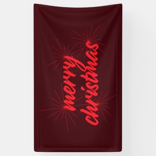 Een keurig, trendy design van "vrolijk kerstfeest" spandoek (Verticaal)