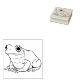 Een kikker rubberstempel (Gestempeld)