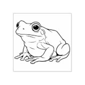 Een kikker rubberstempel (Afrduk)