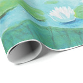 Een kikker springt in de afbeelding van de Pond Cadeaupapier (Rol Hoek)