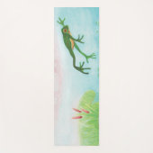 Een kikker springt in de afbeelding van de Pond Yogamat (Voorkant)