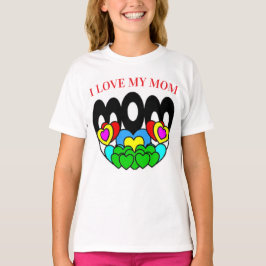 Een kind dat van zijn of haar moeder houdt t-shirt