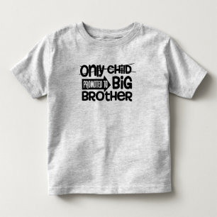 Eén kind gepromoveerd tot grote broer kinder shirts