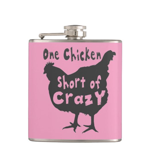 Één Kip Tekort aan Crazy Heupfles (Voorkant)
