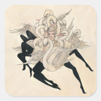 een klaagzang vierkante sticker