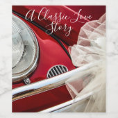 Een klassiek autoliefdesverhaal wijn etiket (Enkel label)