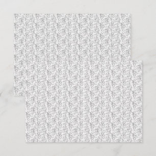 Een klassiek zwart-wit bloemmotief, illustra bedankkaart