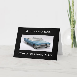 ** EEN KLASSIEKE AUTO VOOR EEN KLASSIEK MAN OP JE KAART