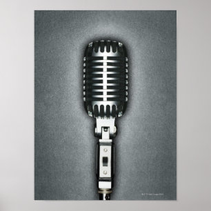 Een klassieke microfoon poster