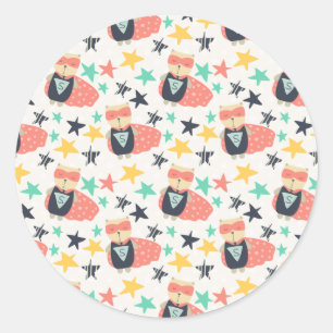 Een klassieke ronde sticker