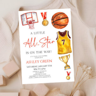 Een klein all-star basketbal Baby shower Kaart
