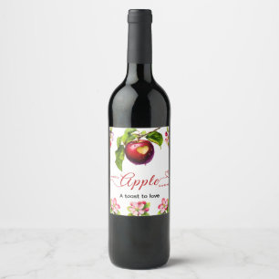 Een Klein Appeltje Is Op Komst Baby Borrel Voor Wijn Etiket