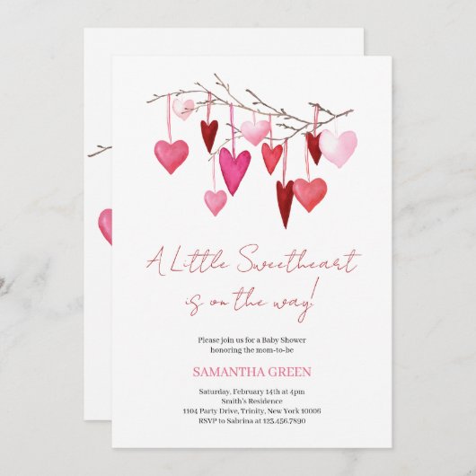 Een klein Baby shower Kaart (Voorkant / Achterkant)