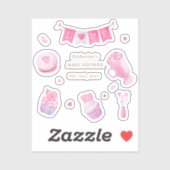 Een klein Baby shower Sticker (Vel)