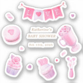 Een klein Baby shower Sticker (Voorkant)