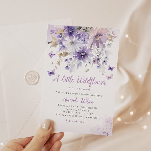 Een klein Baby shower van een Boho Floral Girl Kaart