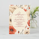 Een klein Baby shower van een meisje met wilde blo Kaart (Staand voorkant)