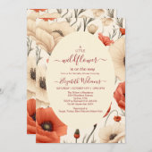 Een klein Baby shower van een meisje met wilde blo Kaart (Voorkant / Achterkant)