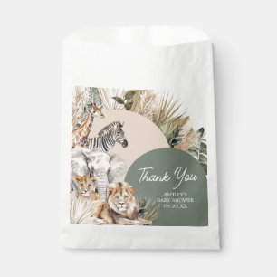 Een klein Baby shower van één Safari-dieren Bedankzakje