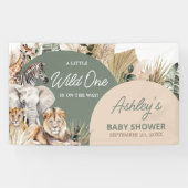 Een klein Baby shower van één Safari-dieren Spandoek (Horizontaal)