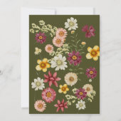 Een klein Baby shower van wilde bloemen Kaart (Achterkant)