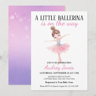 Een Klein Ballerina Is Op Komst Baby Shower Kaart