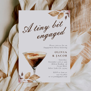 Een klein beetje espresso martini verlovingsfeest kaart