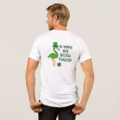 Een klein beetje Iers vandaag St. Patrick Day Tri-Blend Shirt (Achterkant volledig)