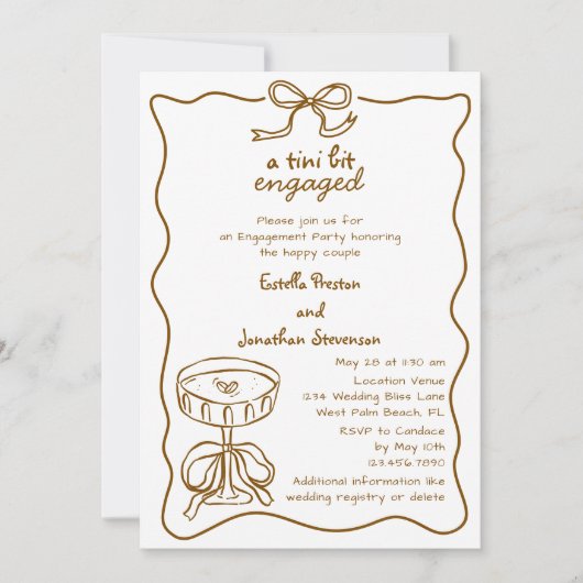 Een klein beetje met de hand getekend Martini Enga Kaart (Voorkant)