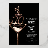 Een klein beetje ouder 70e verjaardag cocktailpart folie uitnodiging (Voorkant)