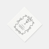 Een klein beetje ouder Black Wavy Border verjaarda Servet (Hoek)