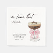 Een klein beetje ouder Chic Martini verjaardagsfee Servet (Voorkant)