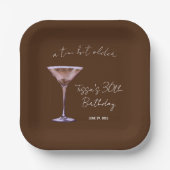 Een klein beetje ouder chocolade Martini themafees Papieren Bordje (Voorkant)