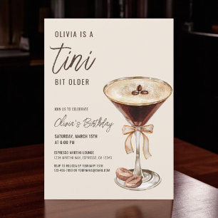 Een klein beetje ouder Espresso Martini Verjaardag Kaart