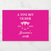 Een klein beetje ouder Martini Custom verjaardagsf Likeurfles Etiket (Enkel label)