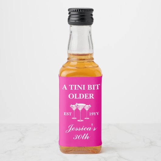 Een klein beetje ouder Martini Custom verjaardagsf Likeurfles Etiket (Voorkant)